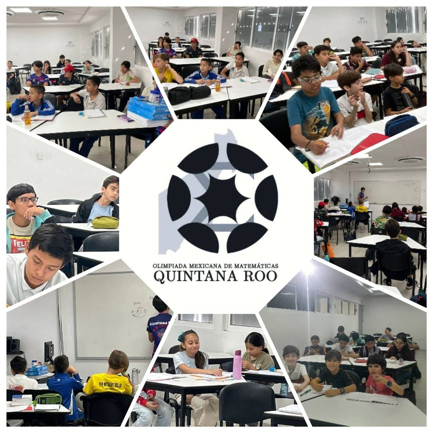 Collage de sesiones académicas de entrenamiento OMM Quintana Roo